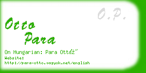 otto para business card